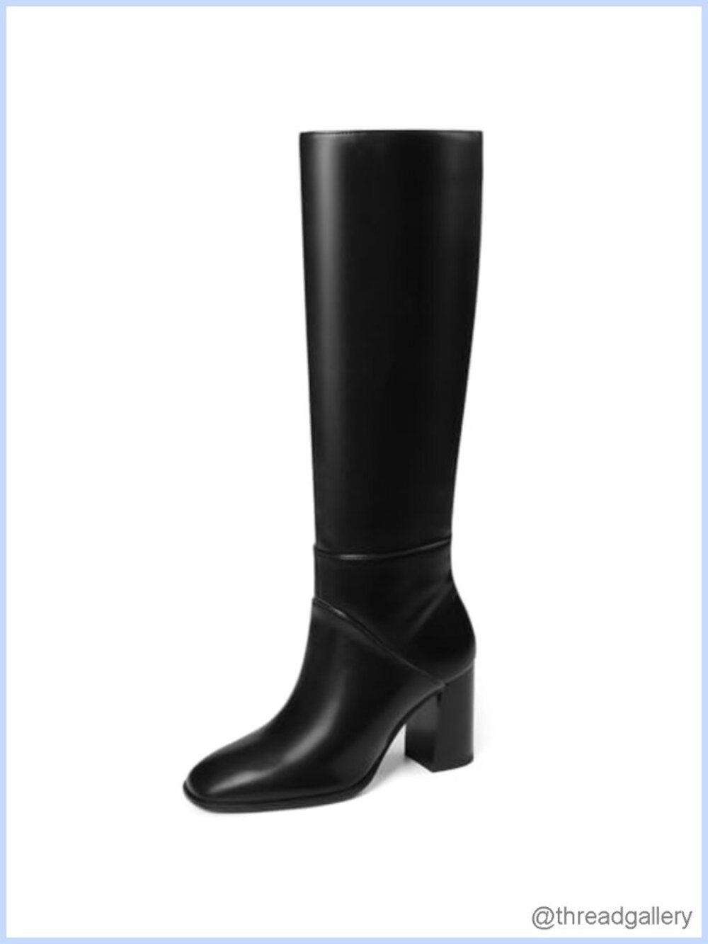 Women's Knee High Chunky Block Heel Pointed Toe Fashion Boots